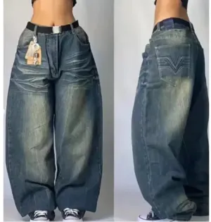 Patterned Flared Leg Jeans