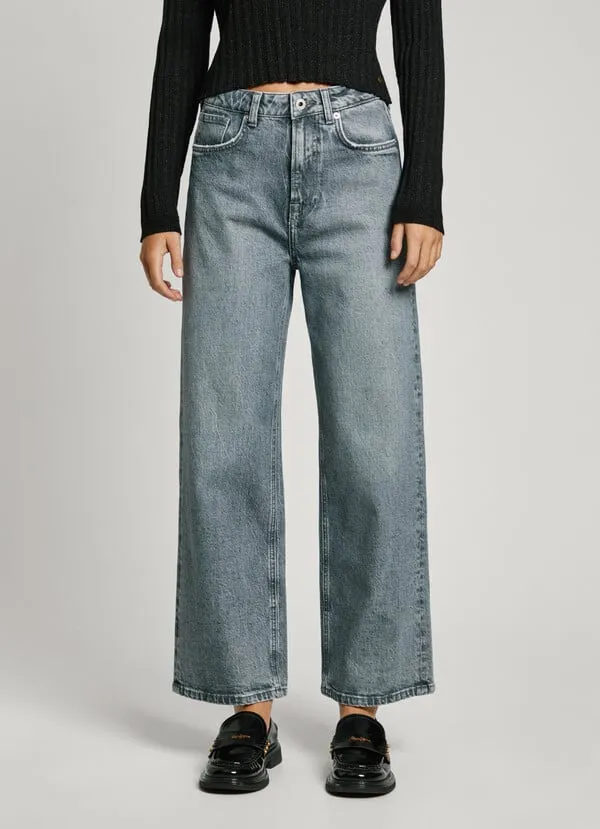 Pepe Jeans | Straight fit high waist- Lexa sky high  | UNO Grey