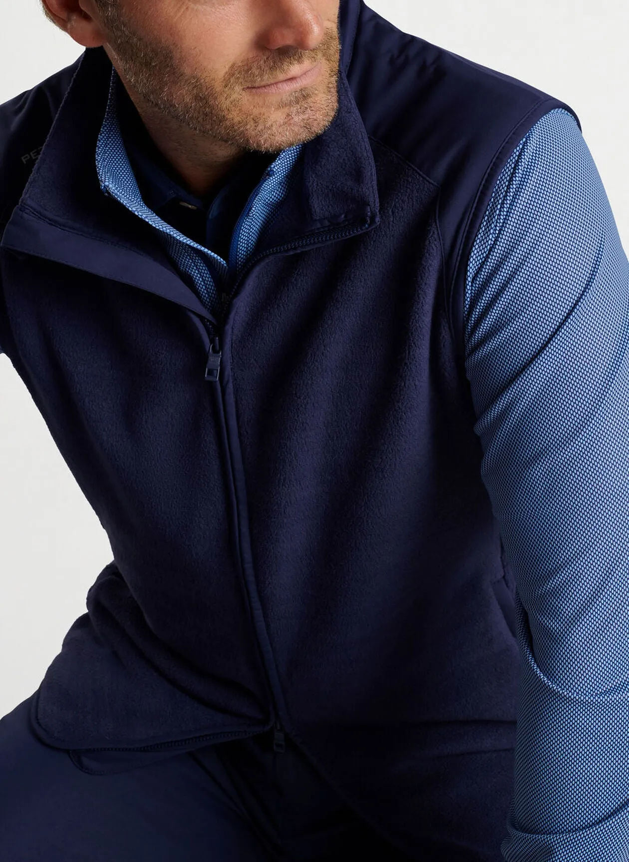 Peter Millar Mens Classic Fit Fade Vest- NAVY