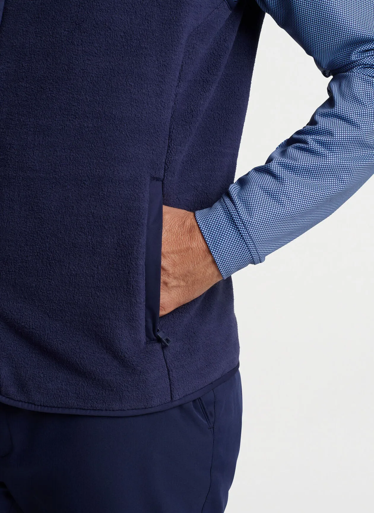 Peter Millar Mens Classic Fit Fade Vest- NAVY