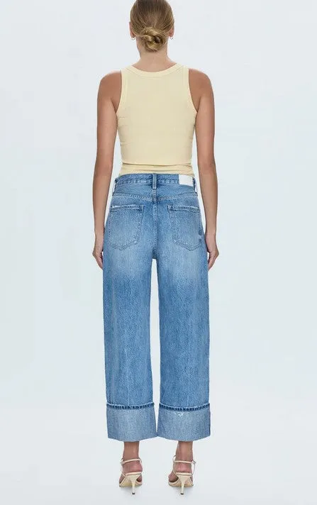 Pistola Ryder High Rise Cuffed Straight Jean - Abroad Vintage