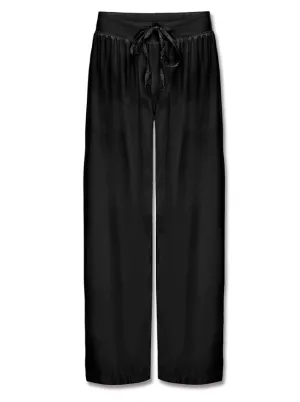 PJ Harlow Jolie Capri Satin Pant in Black