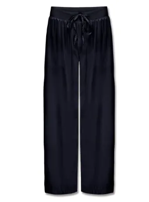 PJ Harlow Jolie Capri Satin Pant in Navy