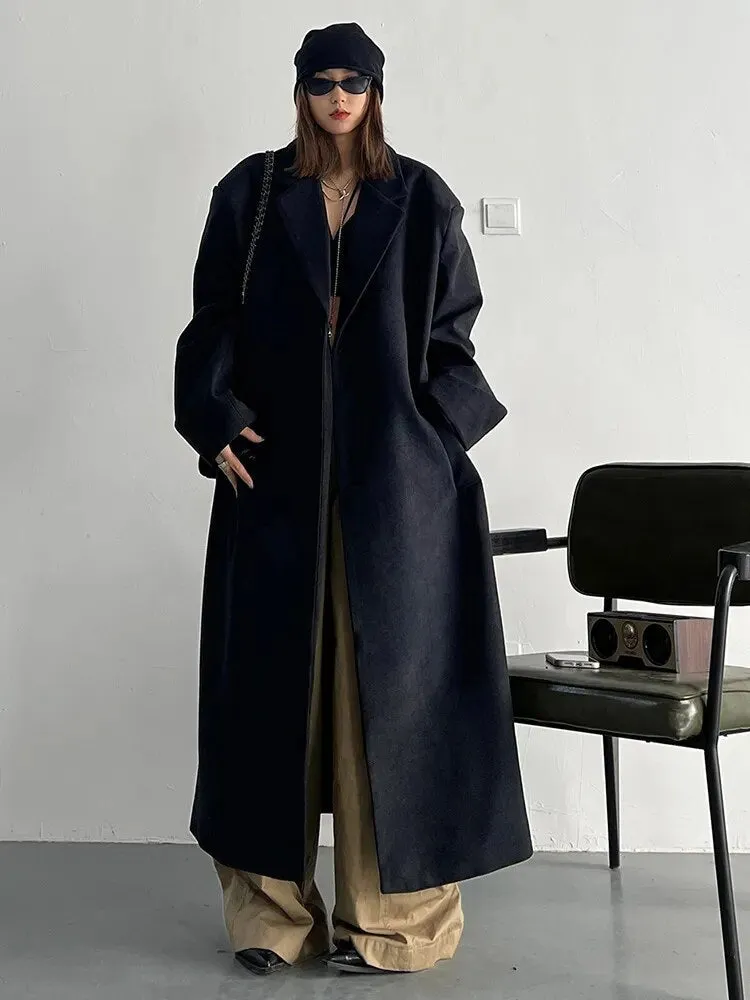 Plus Size 5XL Single Breasted Long Hairy Winter Coats