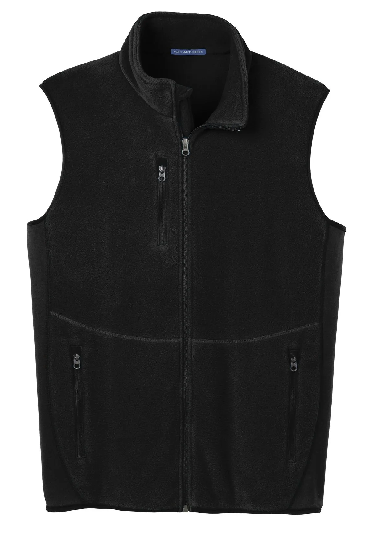 Port Authority R-Tek Pro Fleece Full-Zip Vest. F228 Black/ Black