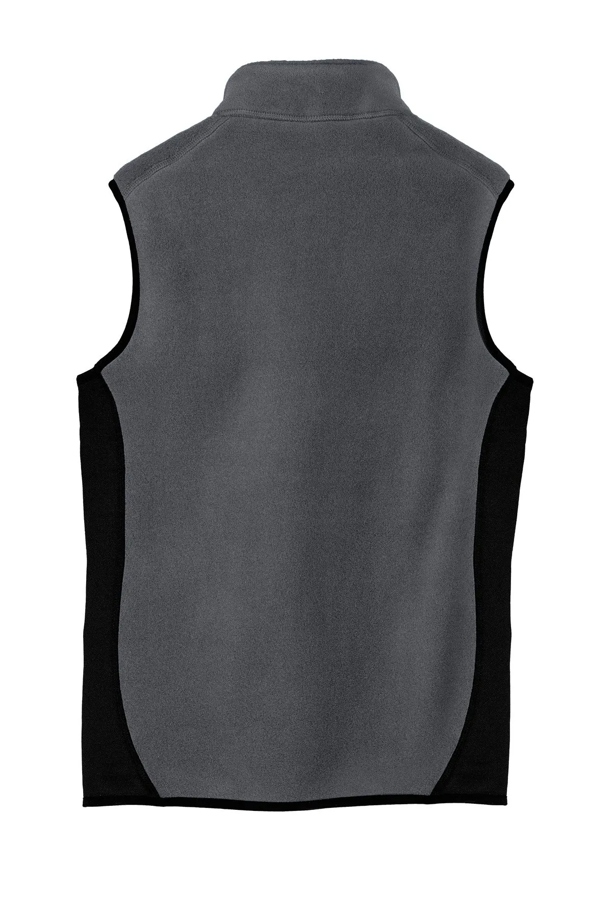 Port Authority R-Tek Pro Fleece Full-Zip Vest. F228 Charcoal Heather/ Black