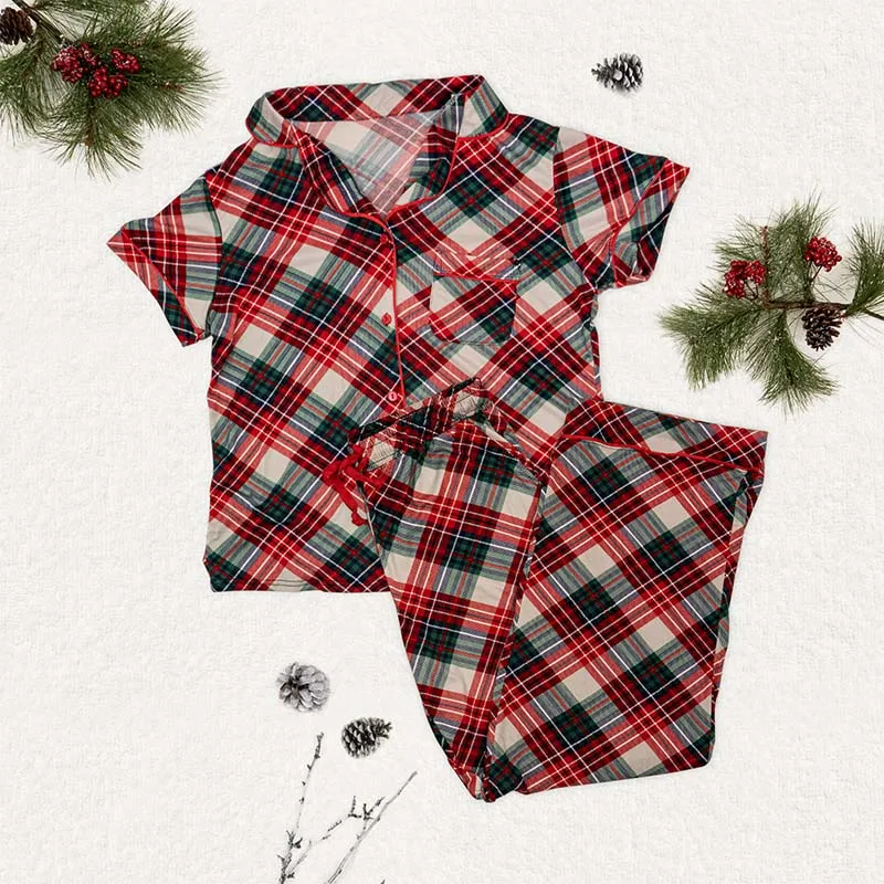 Prancer's Plaid Drawstring Pajama Pants