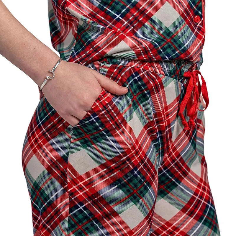 Prancer's Plaid Drawstring Pajama Pants