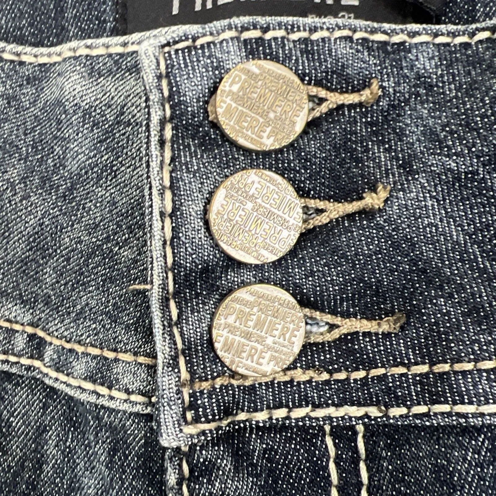 Premier by Rue 21 Womens 90s Y2K Distressed Denim Jeans Size 13/14R