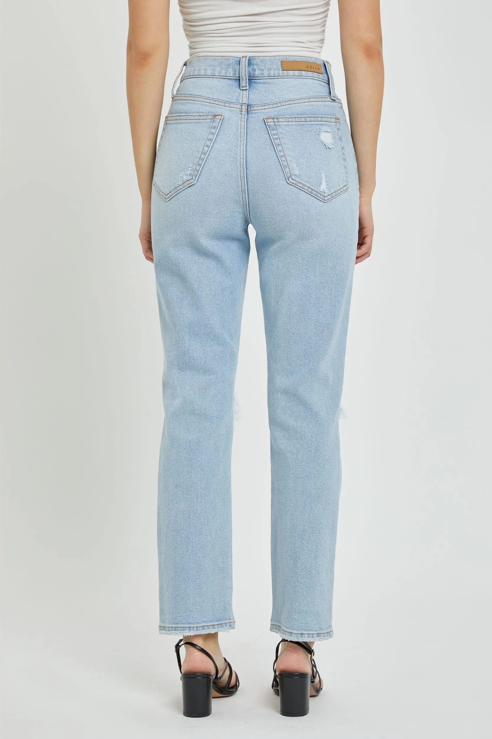 "Sadie" High Rise Straight Jeans