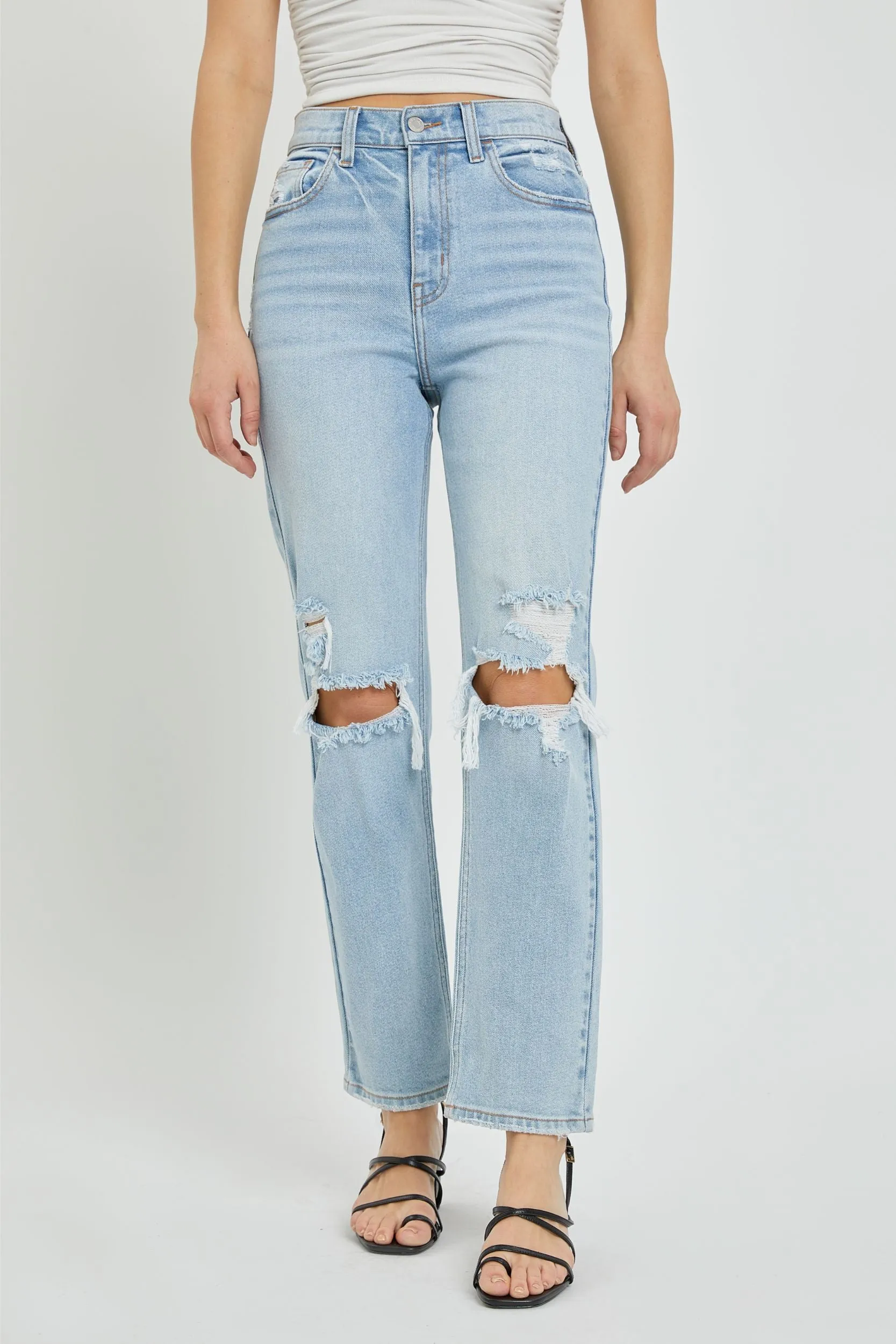 "Sadie" High Rise Straight Jeans