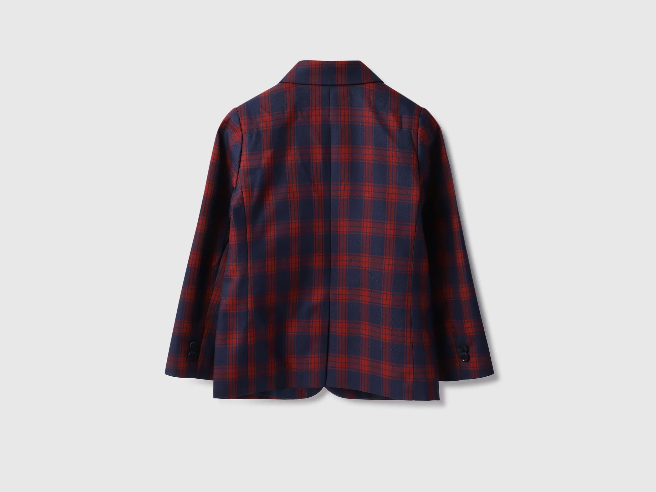 Regular Fit Lapel Collar Checkered Blazers