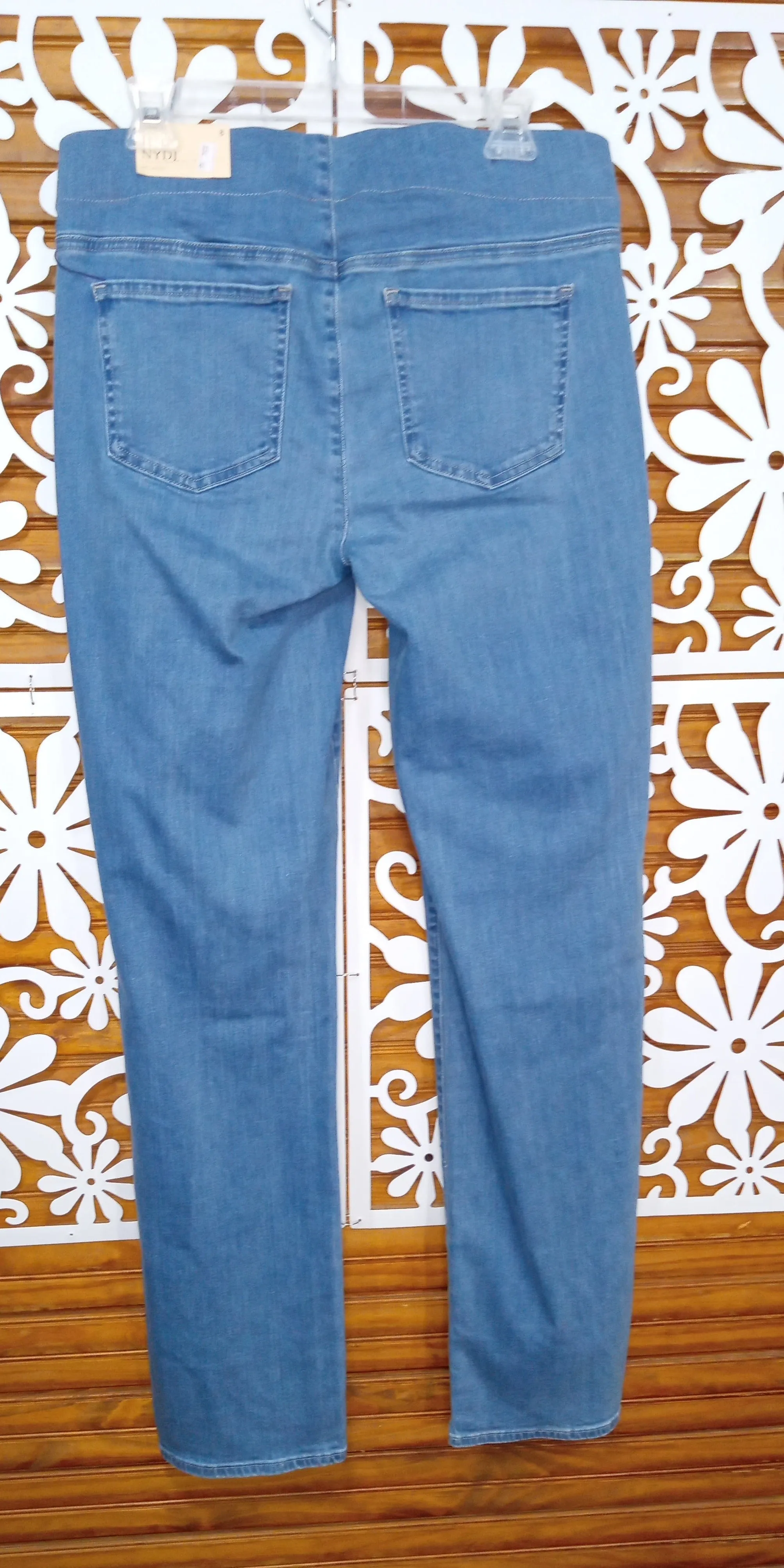 Relaxed Fit Elastic Waist Boot Cut Jeans