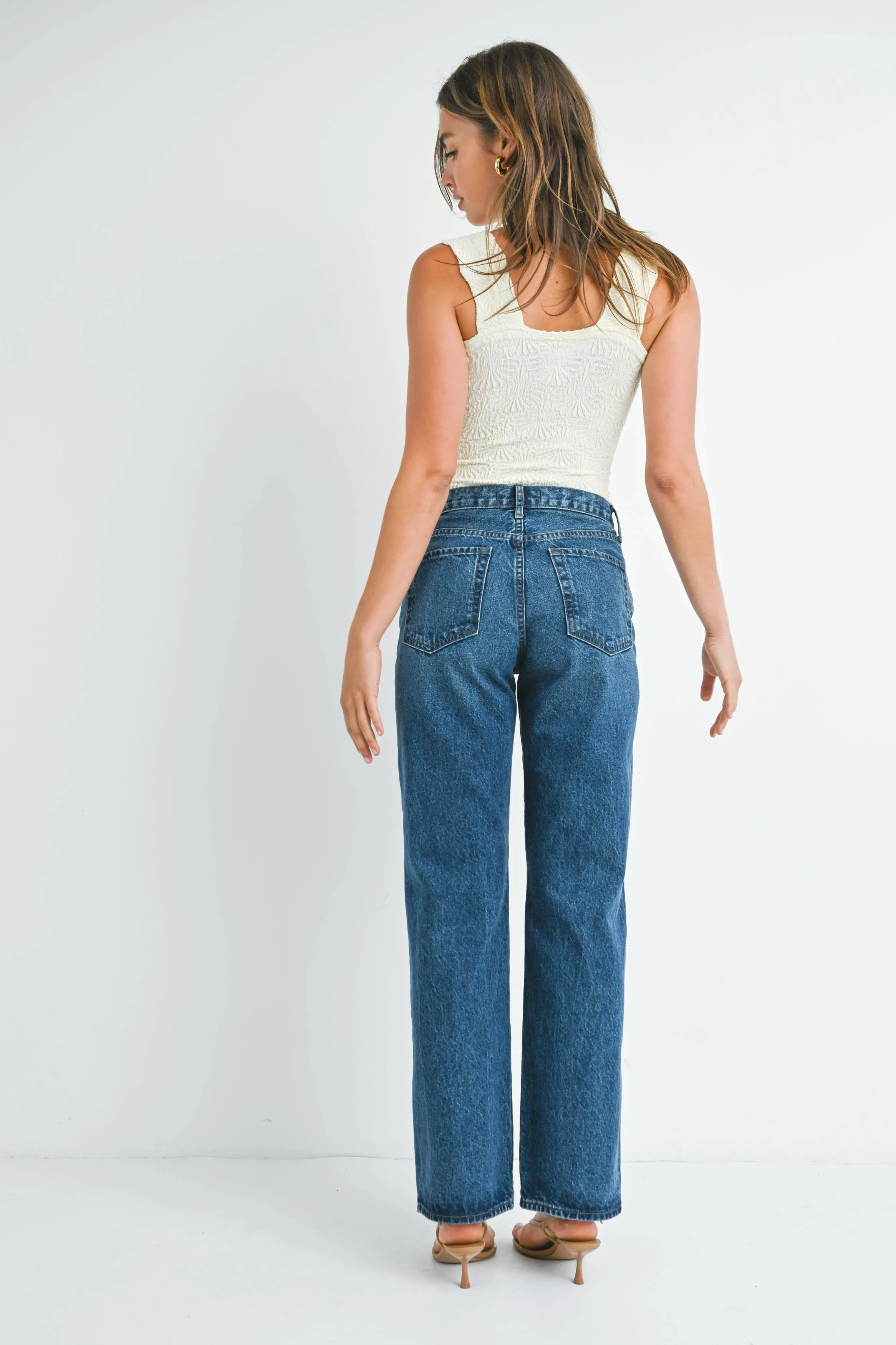 RELAXED STRAIGHT - dark wash