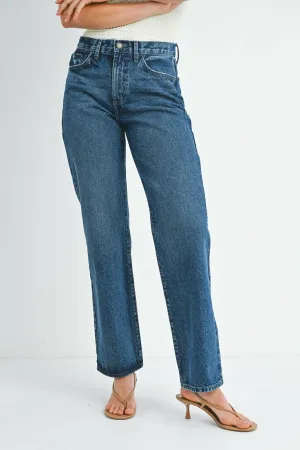 RELAXED STRAIGHT - dark wash