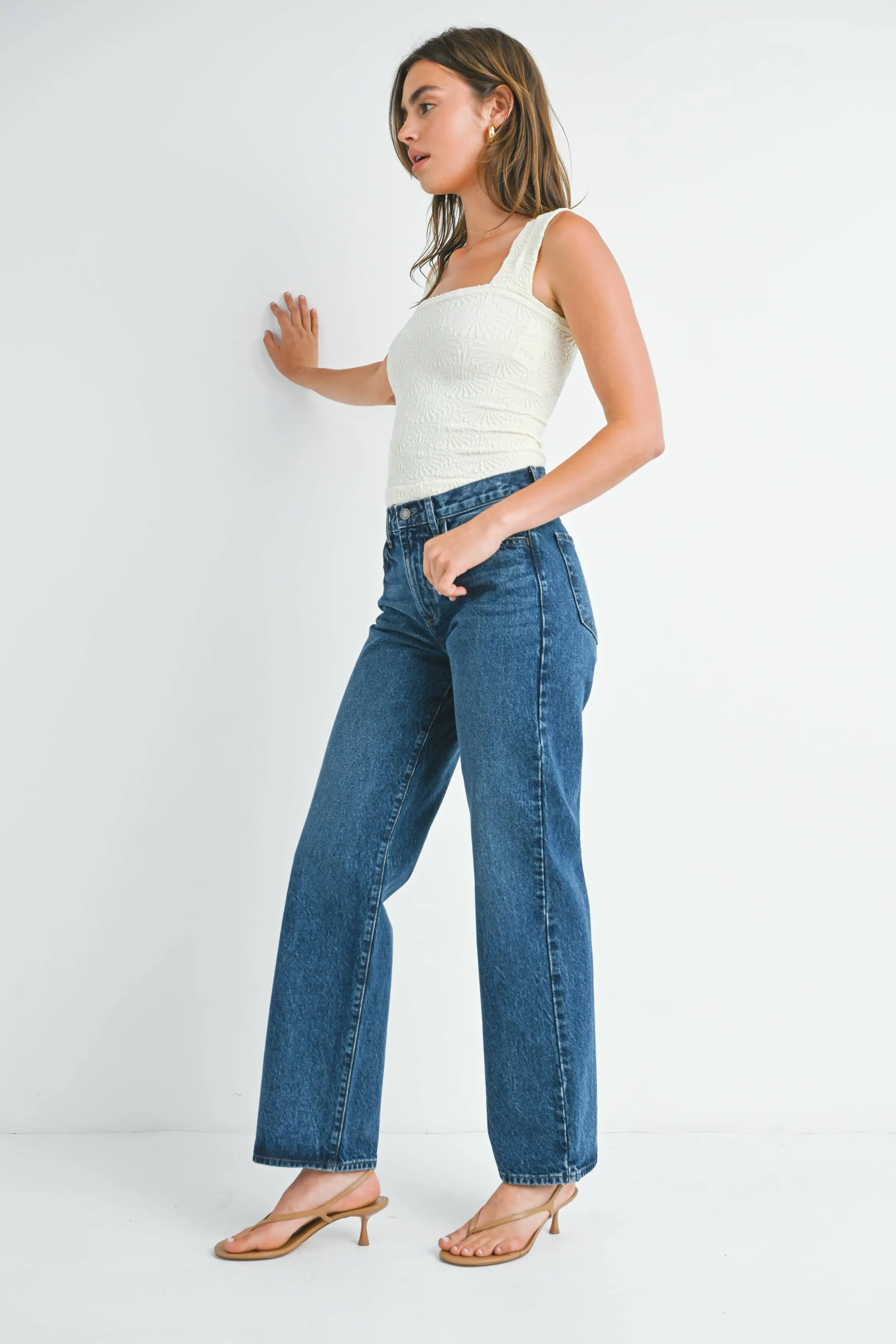 RELAXED STRAIGHT - dark wash