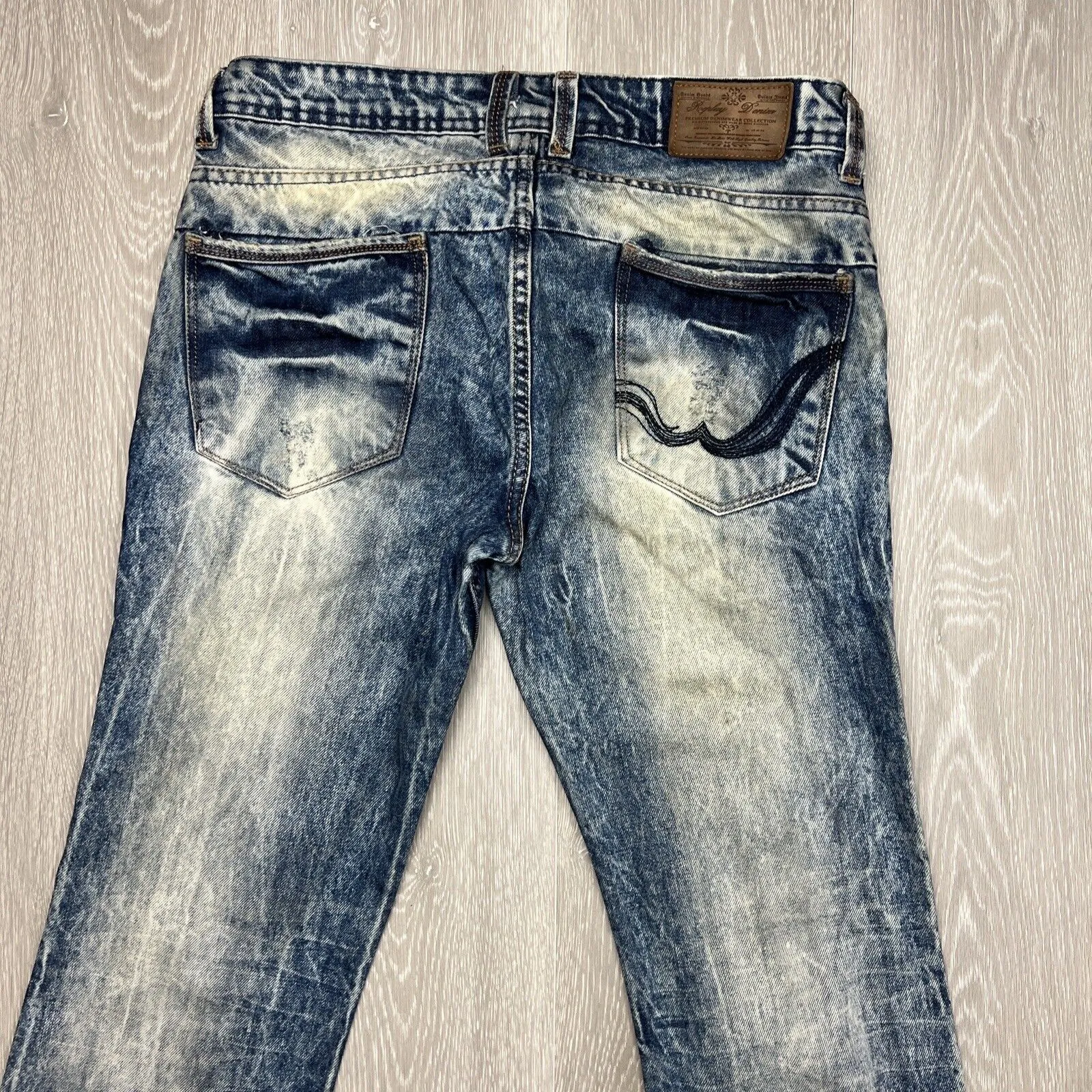 Replay Womens Distressed Acid Wash Jeans Size 32