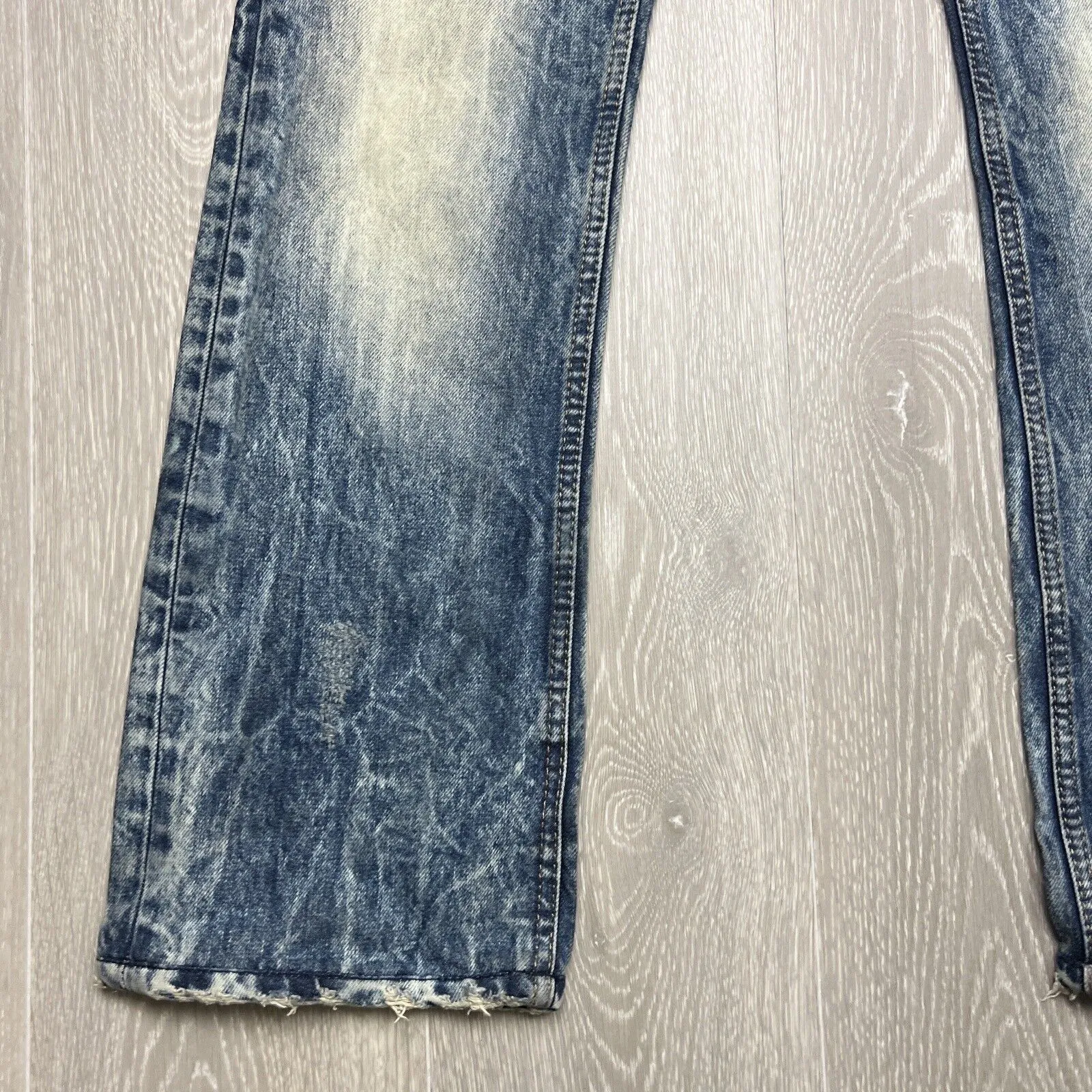 Replay Womens Distressed Acid Wash Jeans Size 32