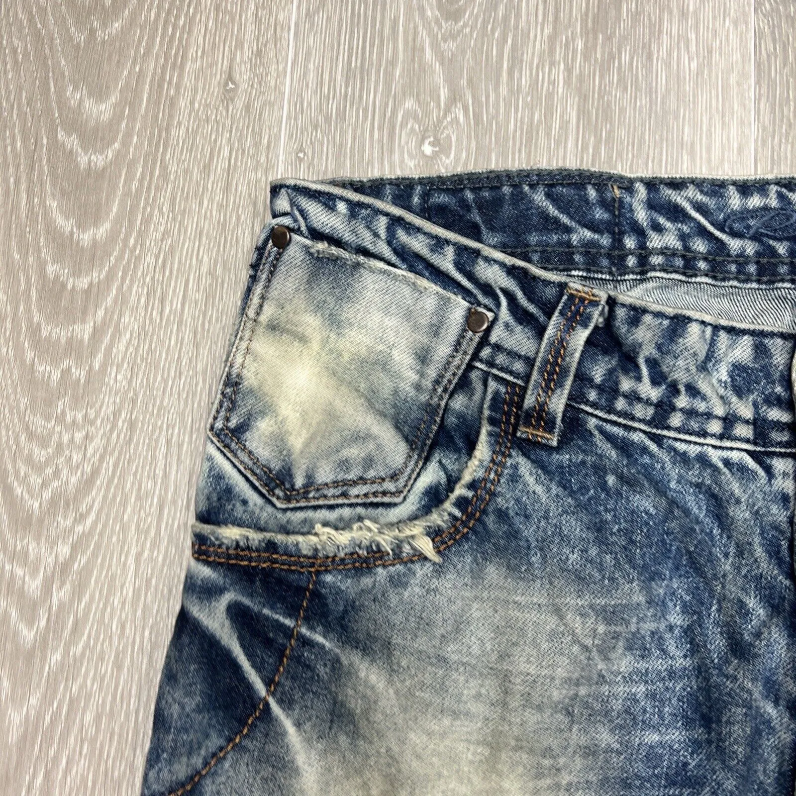 Replay Womens Distressed Acid Wash Jeans Size 32