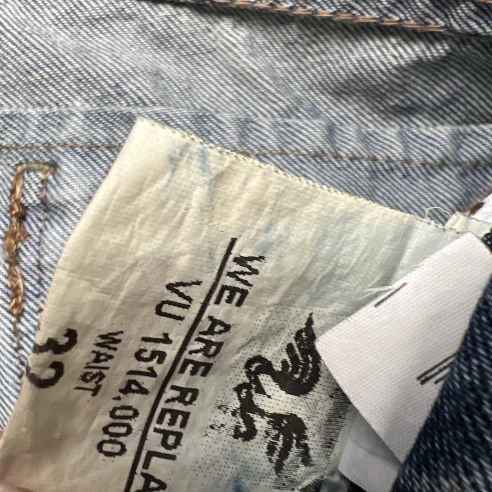 Replay Womens Distressed Acid Wash Jeans Size 32
