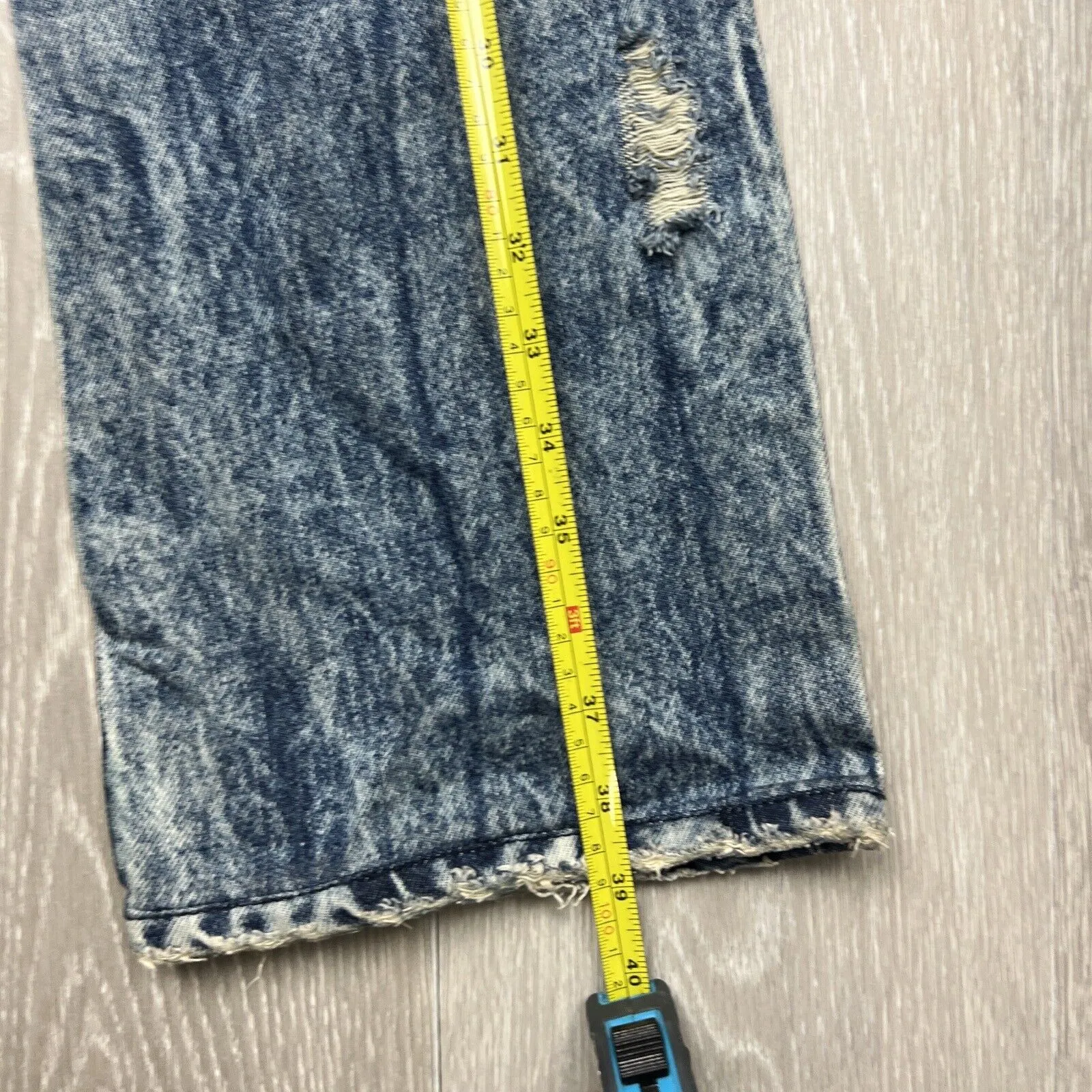 Replay Womens Distressed Acid Wash Jeans Size 32