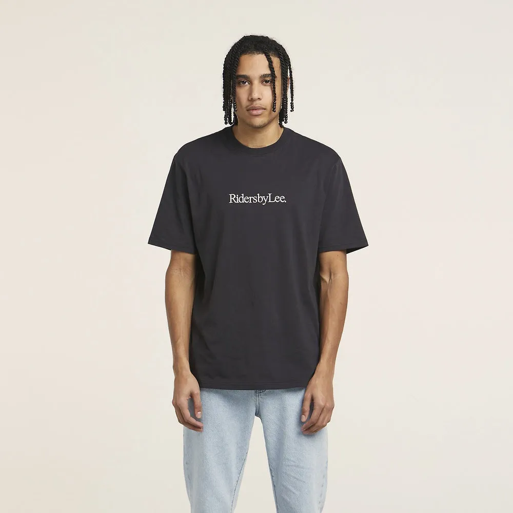 RIDERS RELAXED TEE WORN BLACK