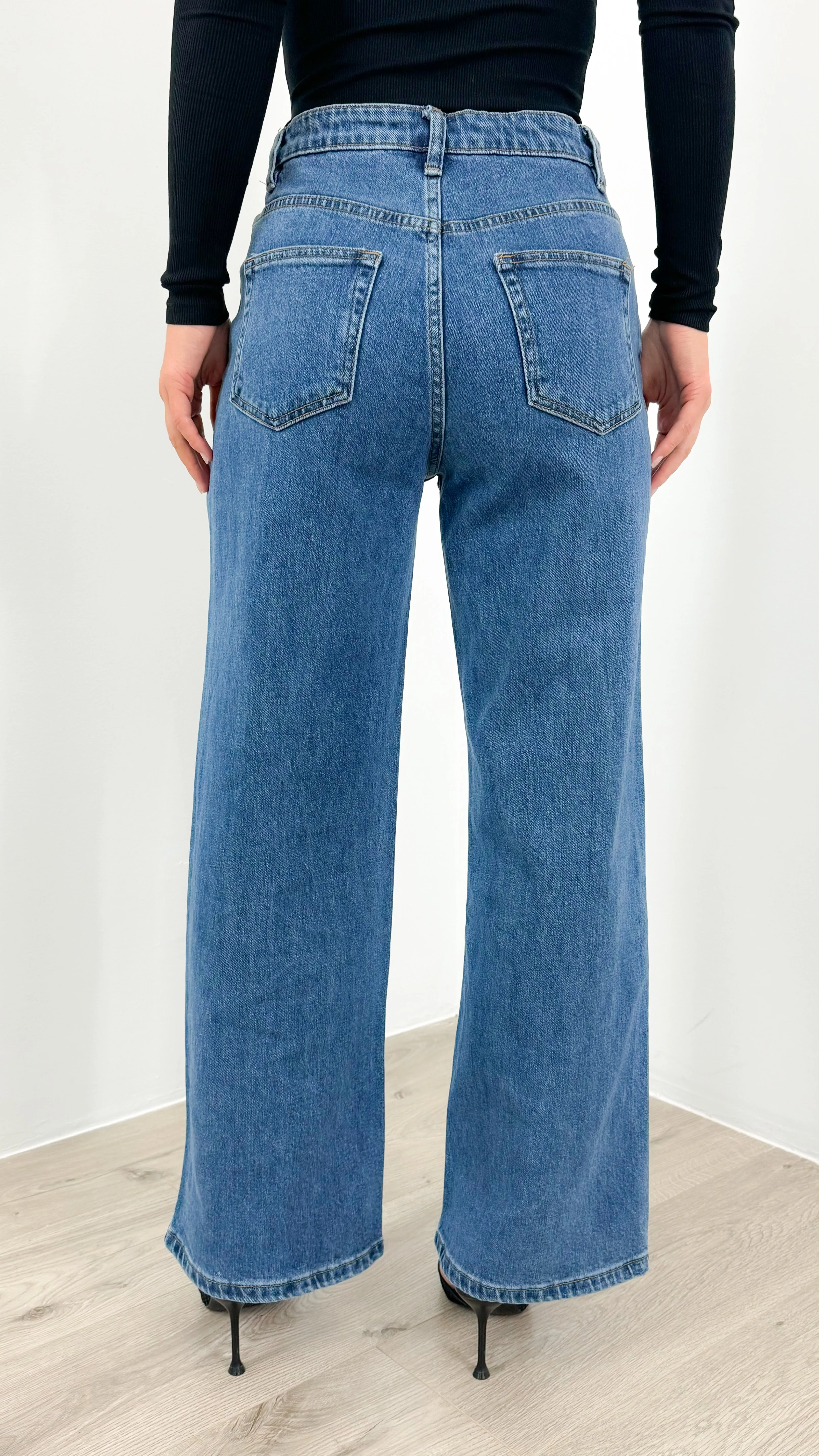 ROGERS RELAXED WIDE LEG JEAN - DARK DENIM
