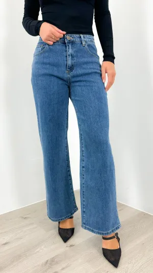 ROGERS RELAXED WIDE LEG JEAN - DARK DENIM