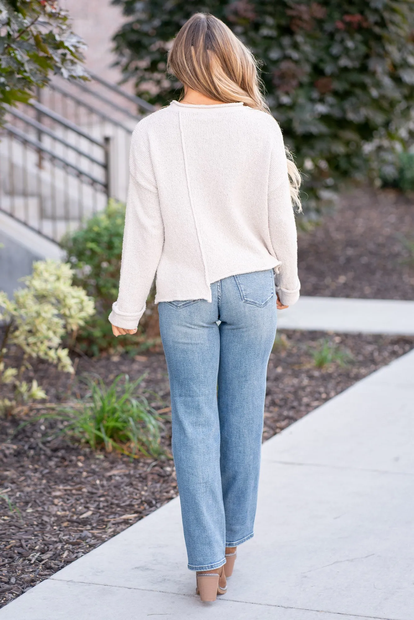 Roughin It Mid Rise Distressed Dad Jeans Regular & Plus Sizes