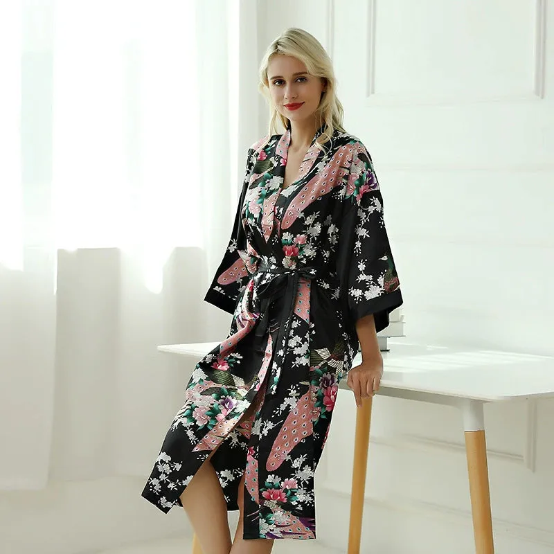 Roycebridal Thin Sexy Nightgown Homewear Bathrobe