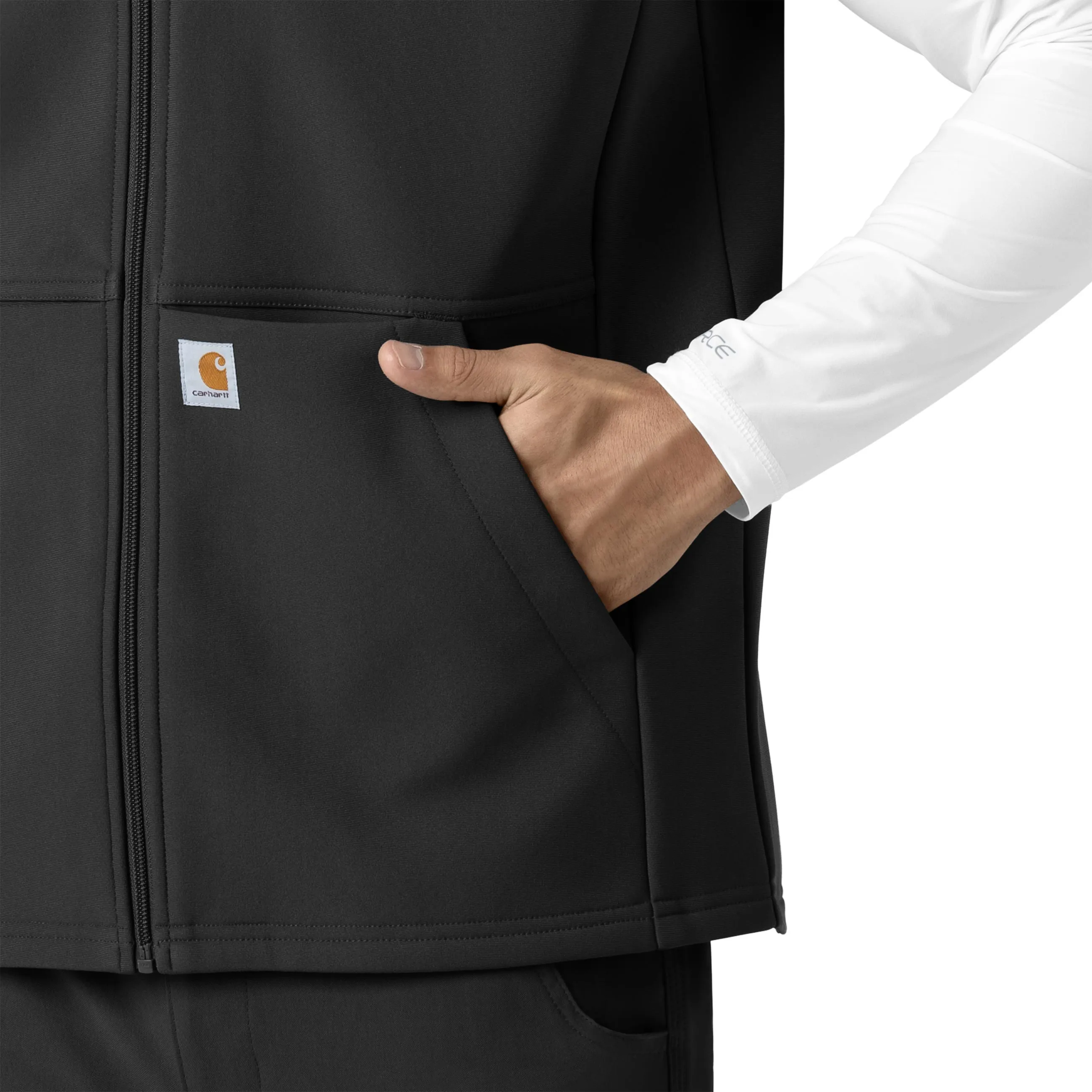 Rugged Flex C82023 Men's Bonded Fleece Vest Black