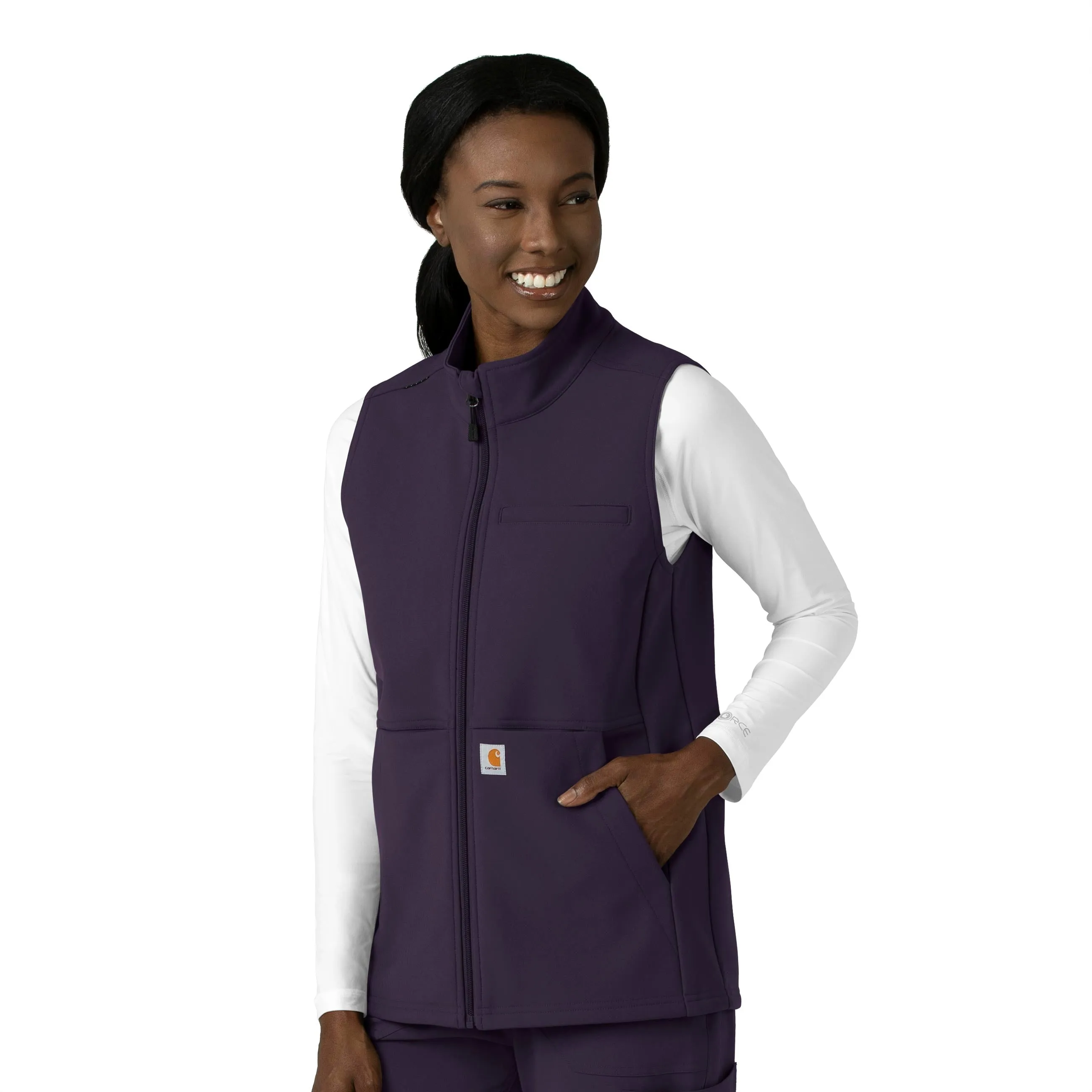 Rugged Flex C83023 Bonded Fleece Vest Black Plum