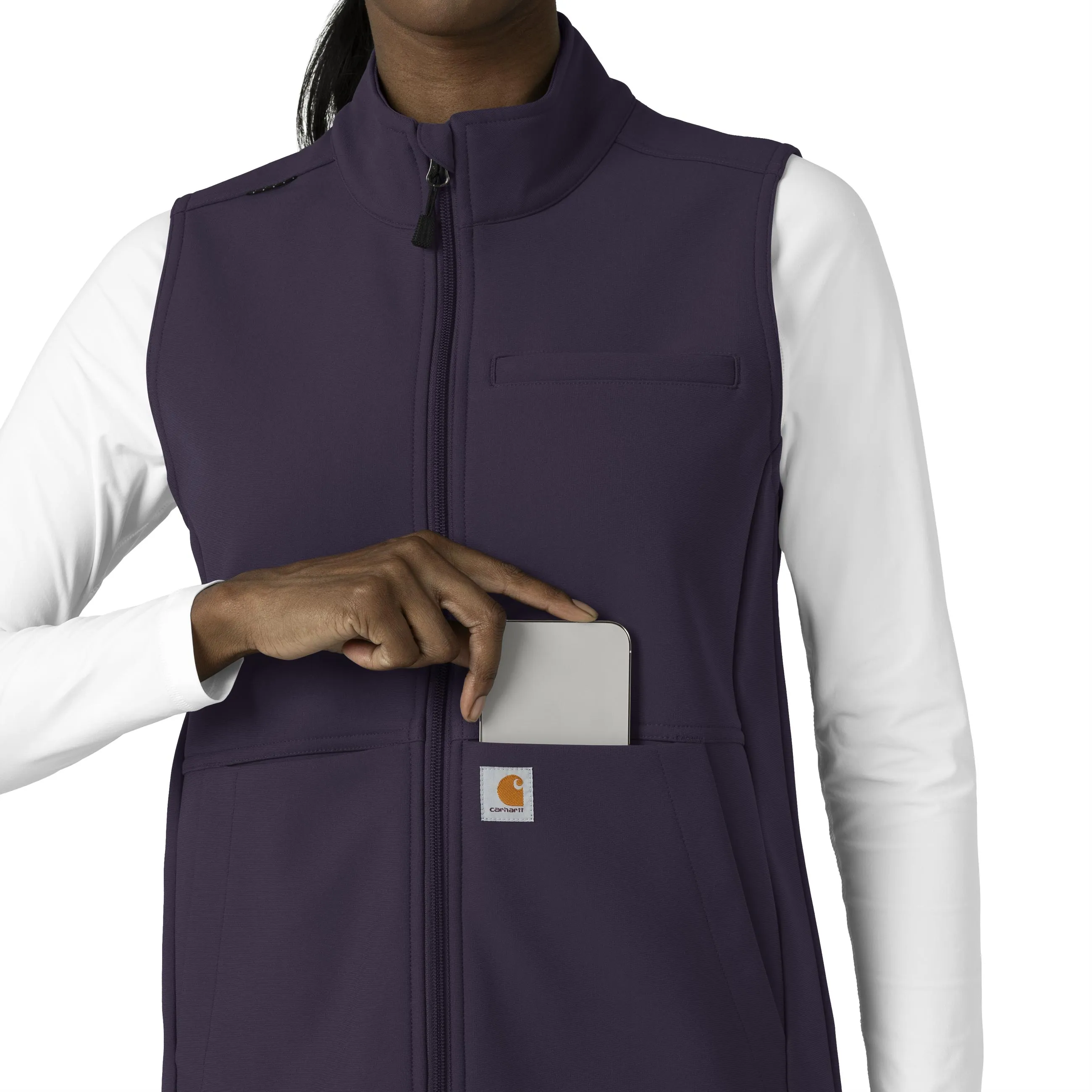 Rugged Flex C83023 Bonded Fleece Vest Black Plum