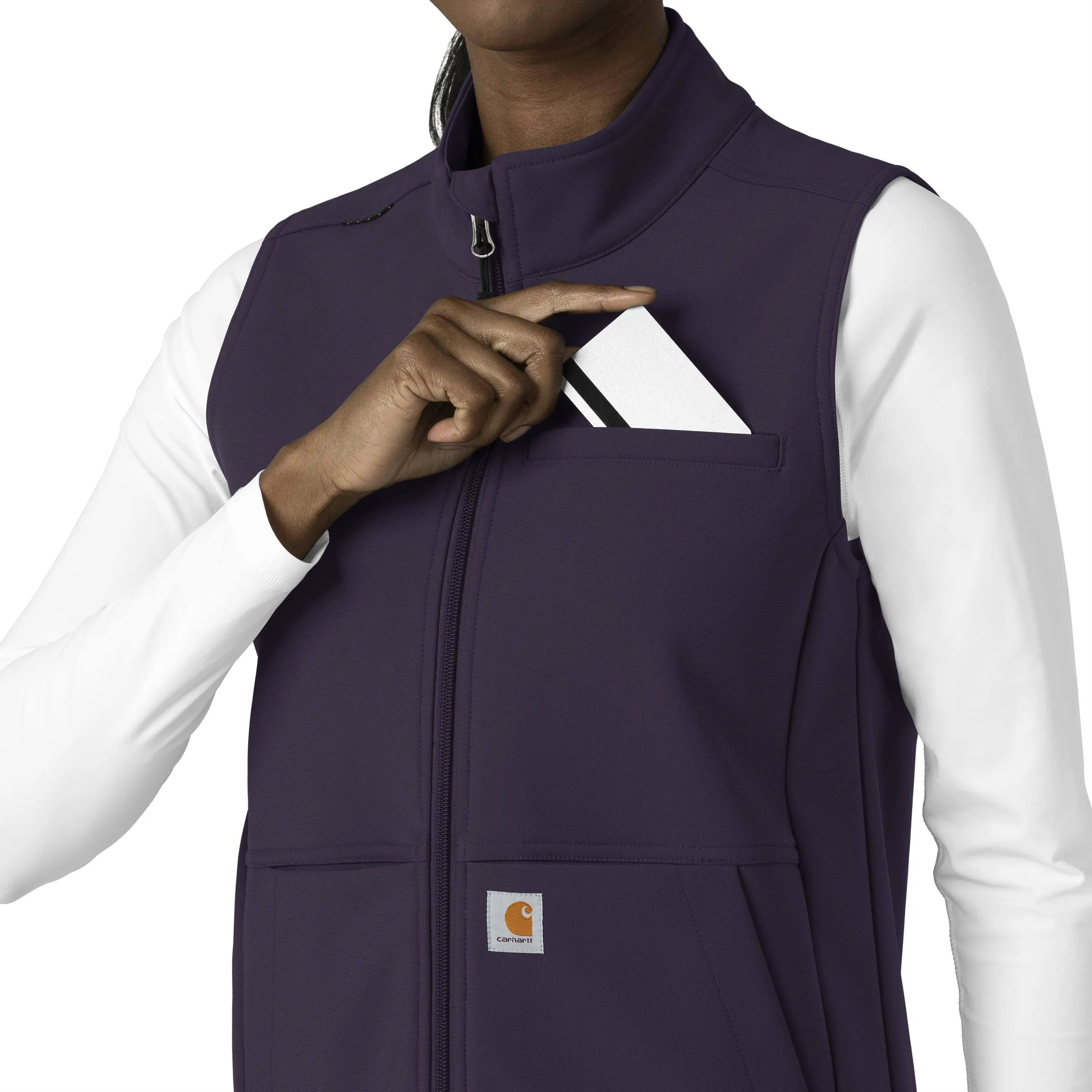 Rugged Flex C83023 Bonded Fleece Vest Black Plum