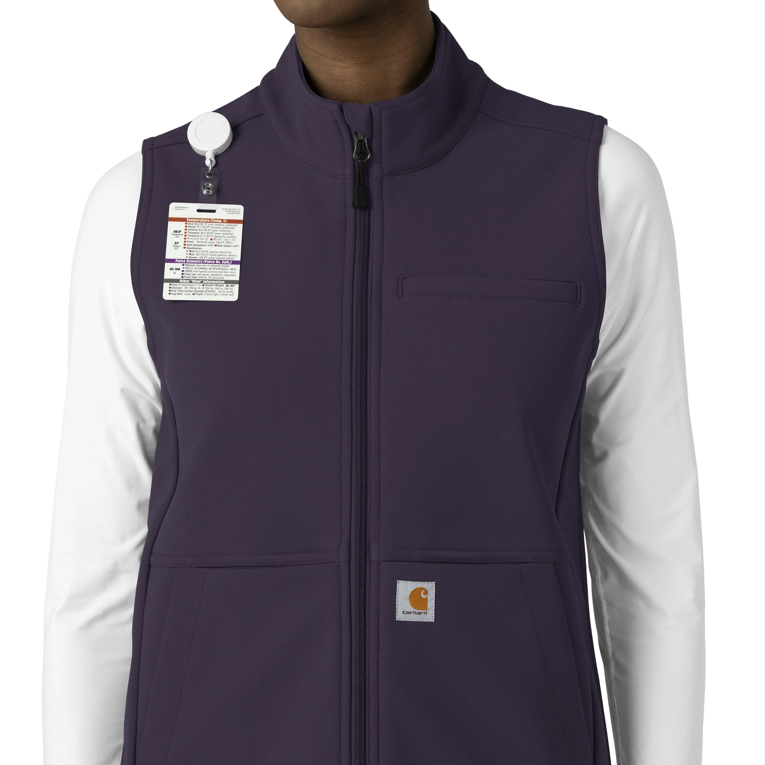 Rugged Flex C83023 Bonded Fleece Vest Black Plum