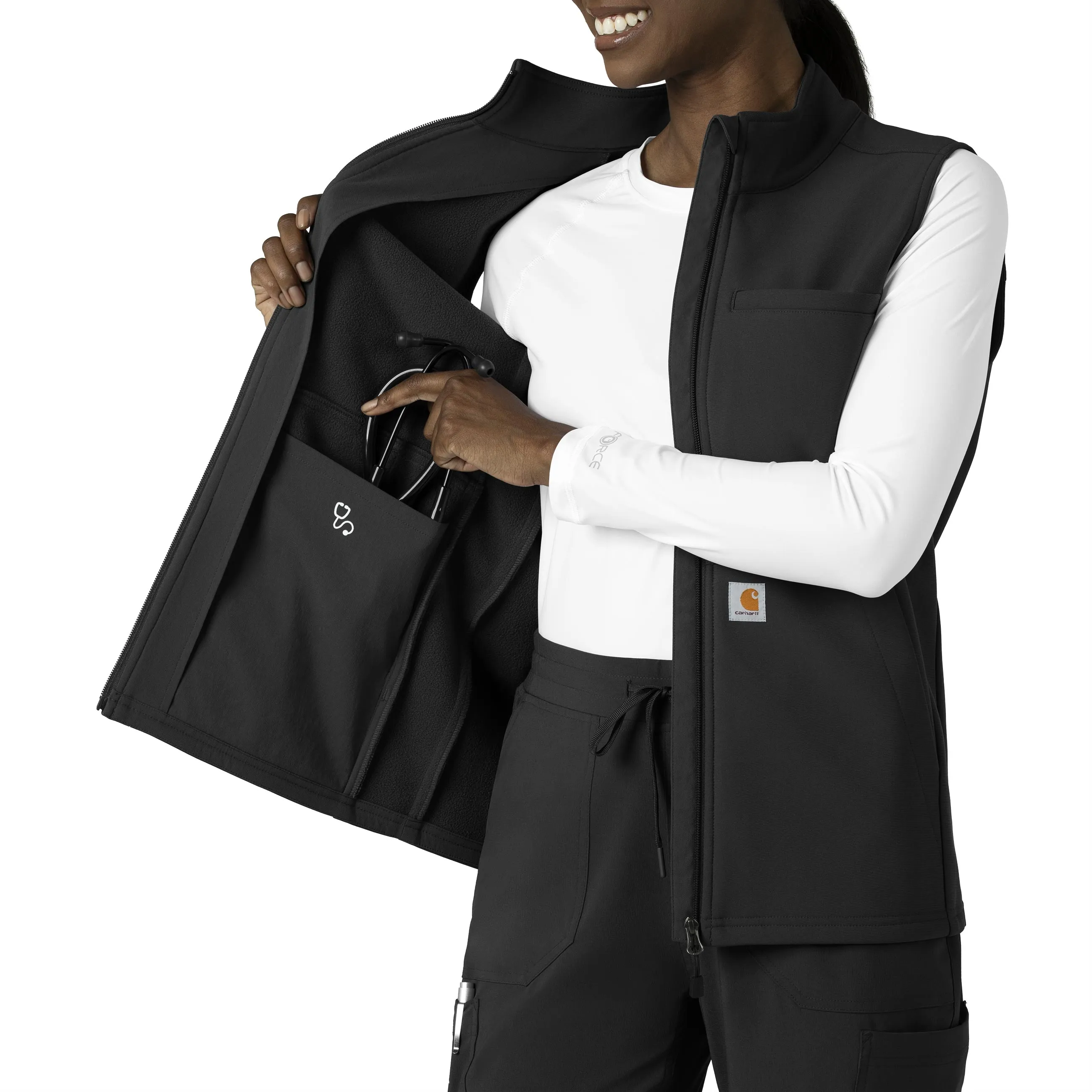 Rugged Flex C83023 Bonded Fleece Vest Black
