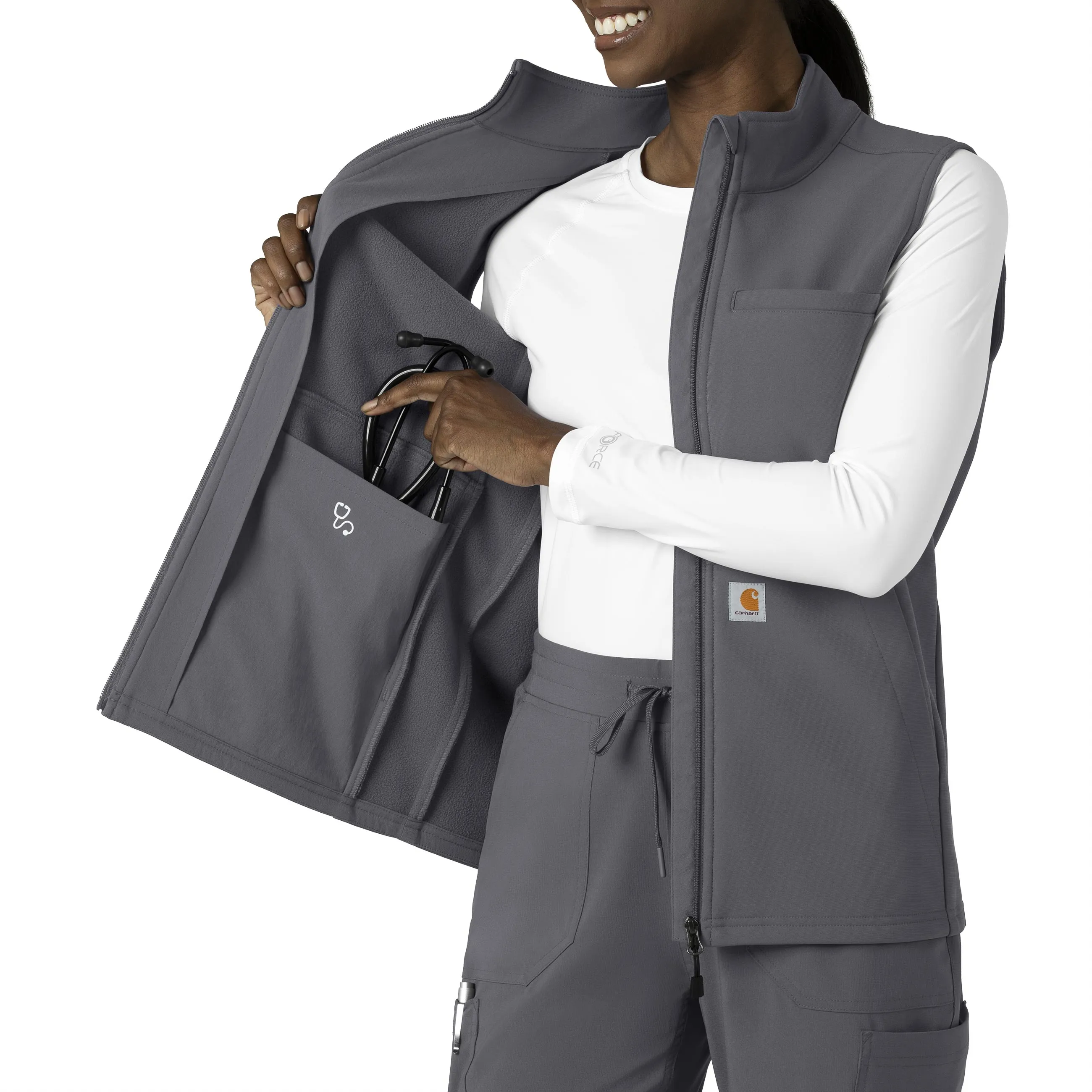 Rugged Flex C83023 Bonded Fleece Vest Pewter