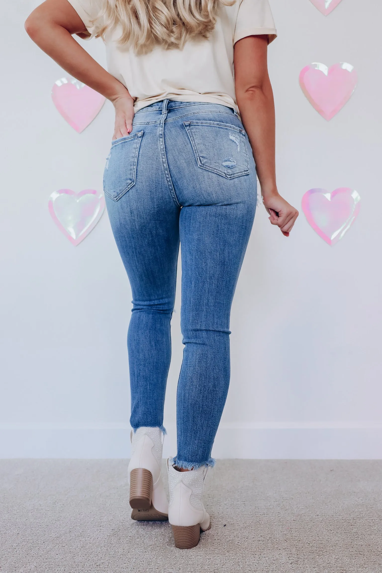 Rumor Distressed Skinny Jeans - Light