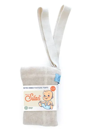 Silly Silas Footless Tights - Cream