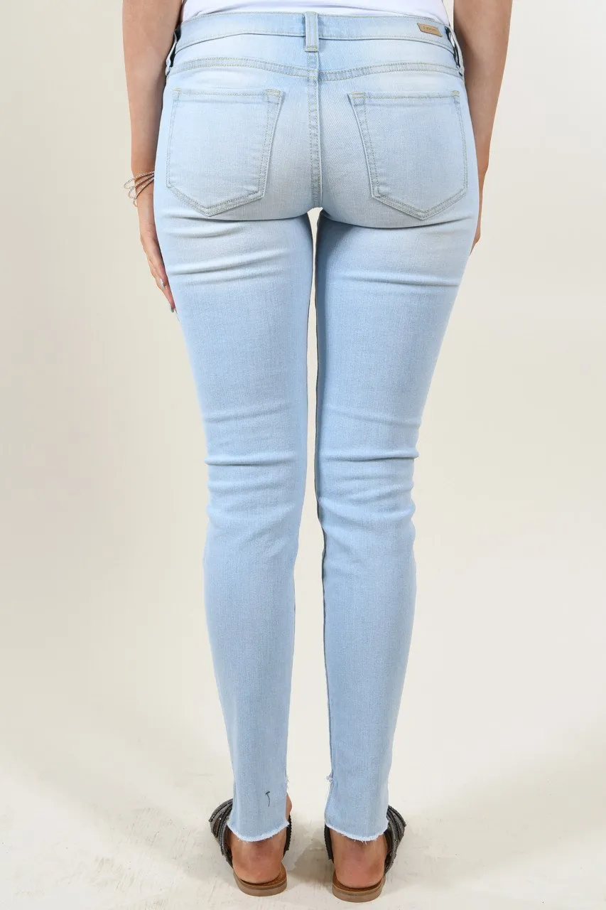 Sneak Peek Light Wash Knee Distressed Jeans