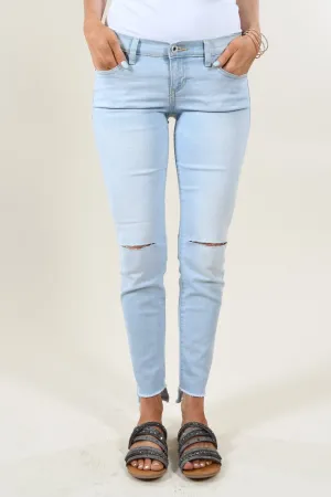 Sneak Peek Light Wash Knee Distressed Jeans