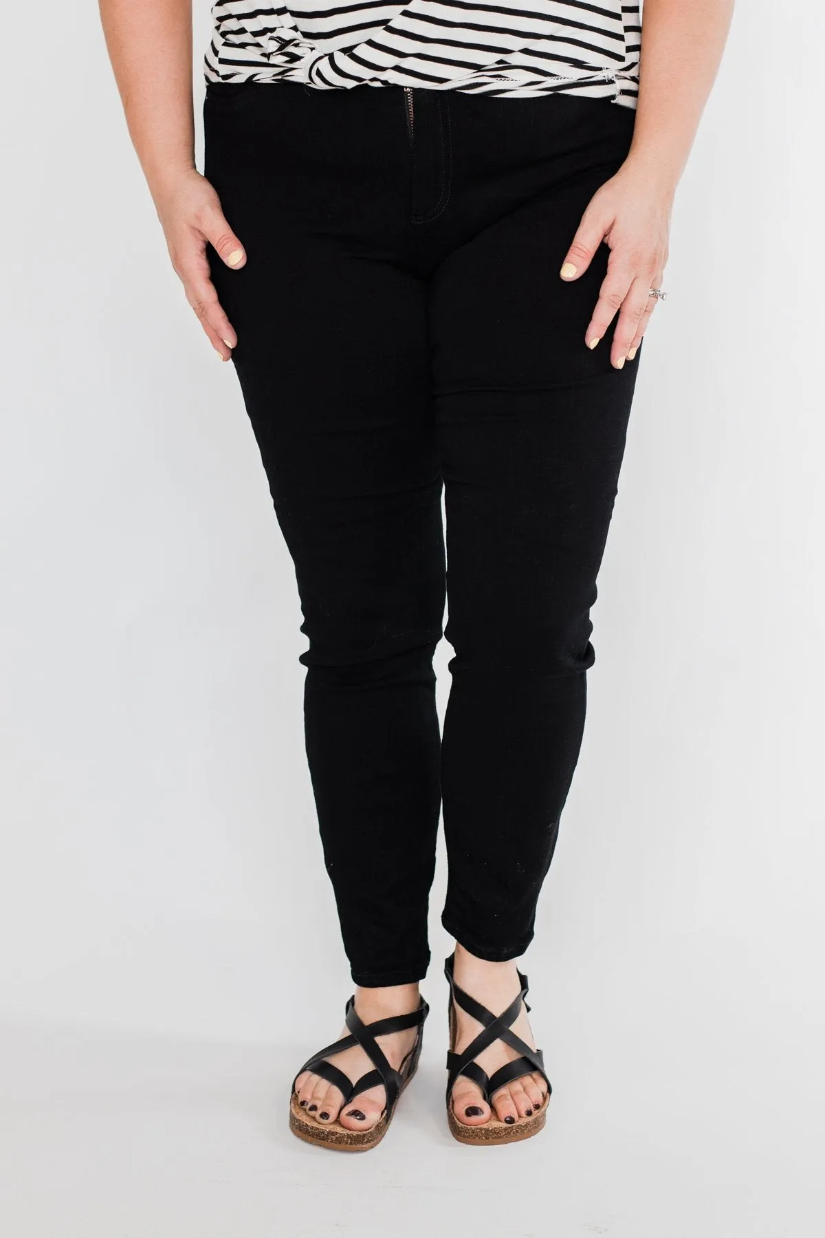 Sneak Peek Non-Distressed Jeans- Black