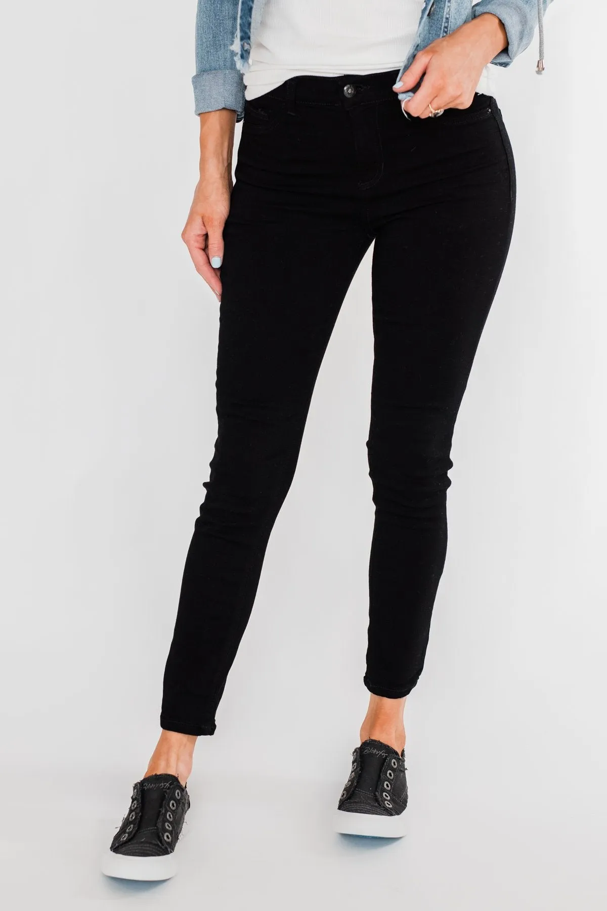 Sneak Peek Non-Distressed Jeans- Black