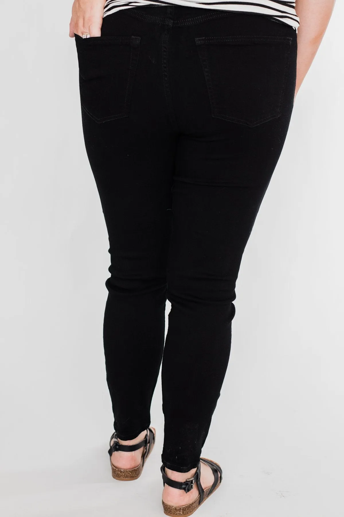 Sneak Peek Non-Distressed Jeans- Black