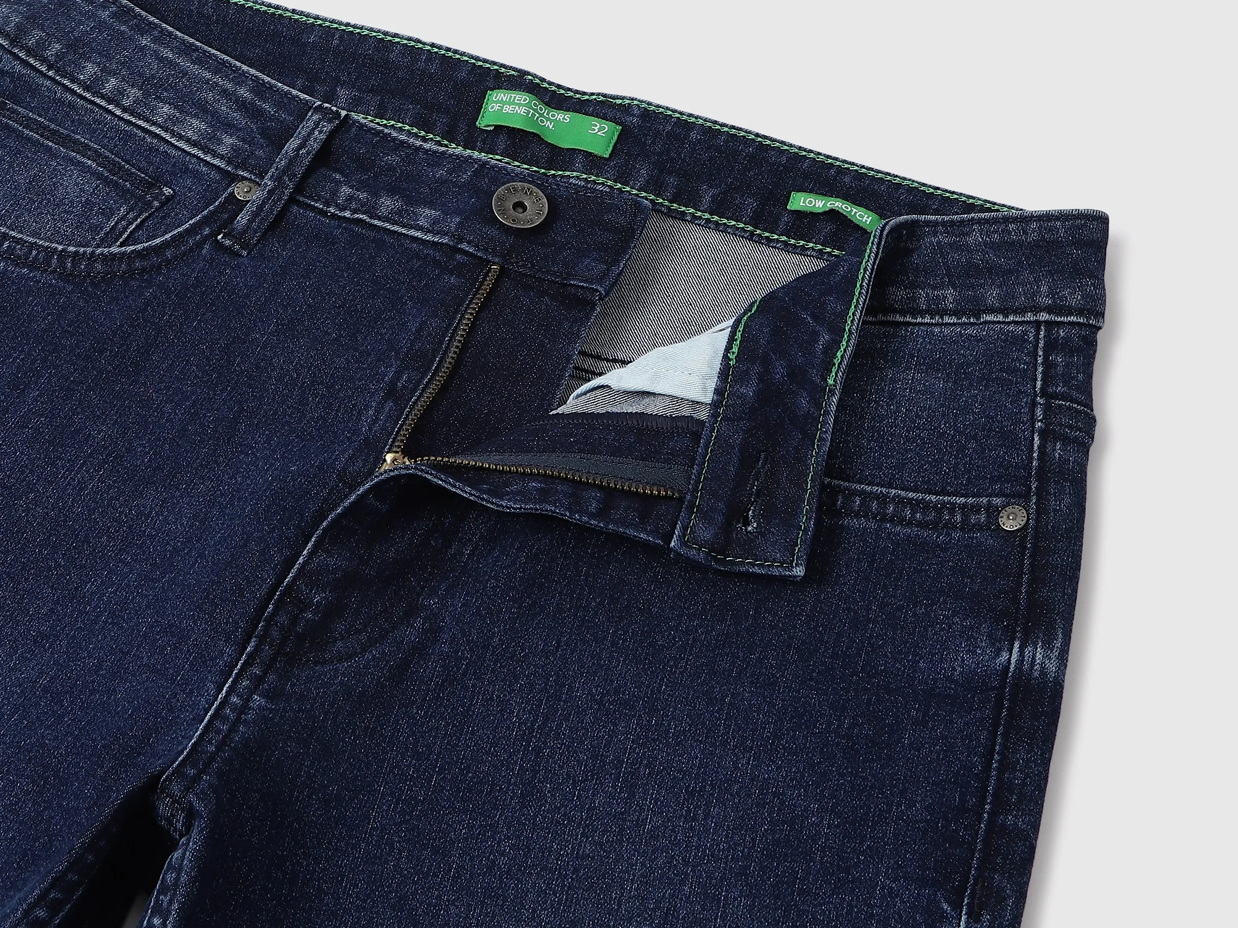 Solid Low Crotch Fit Jeans