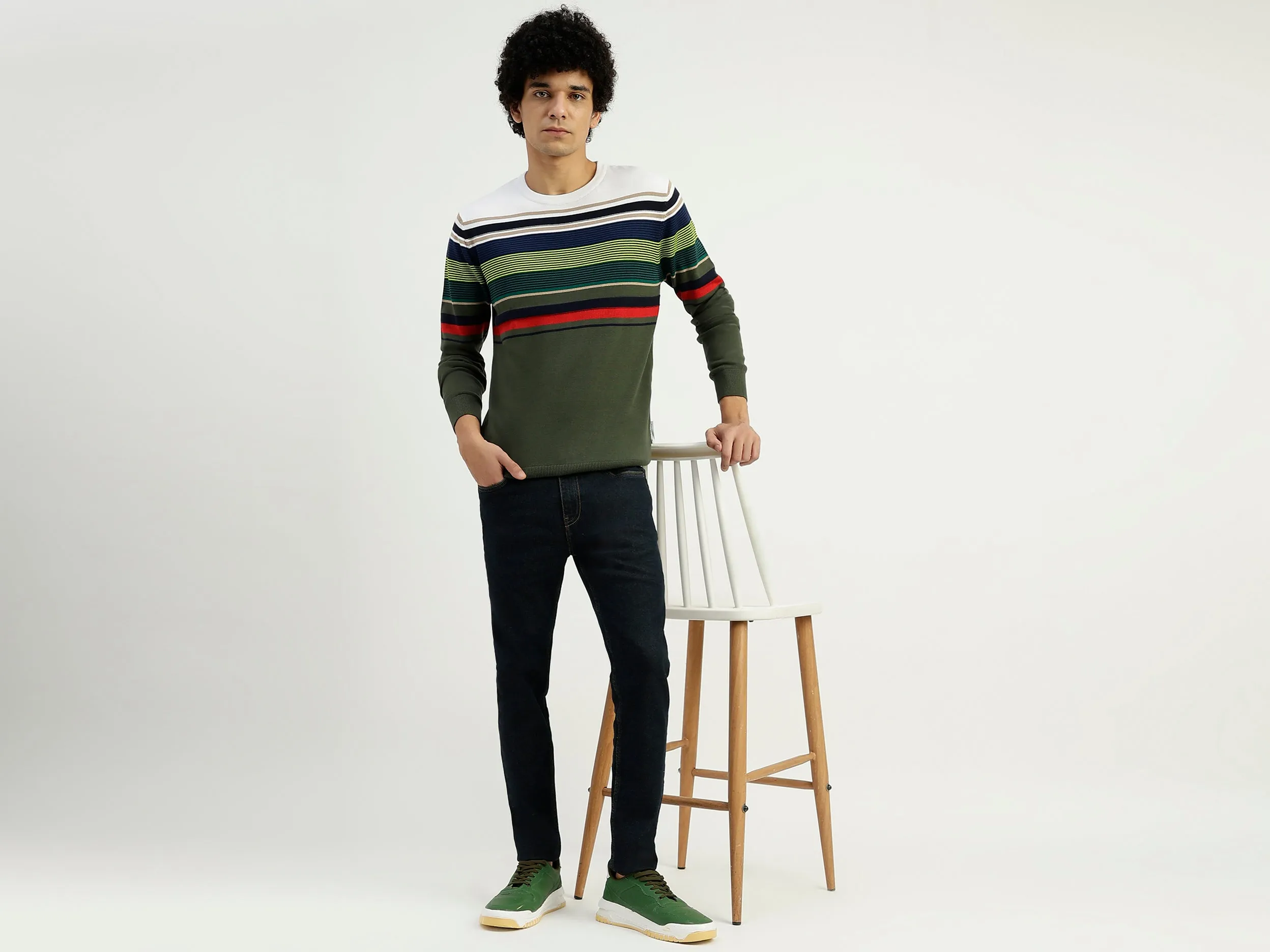 Solid Mid Rise Jeans