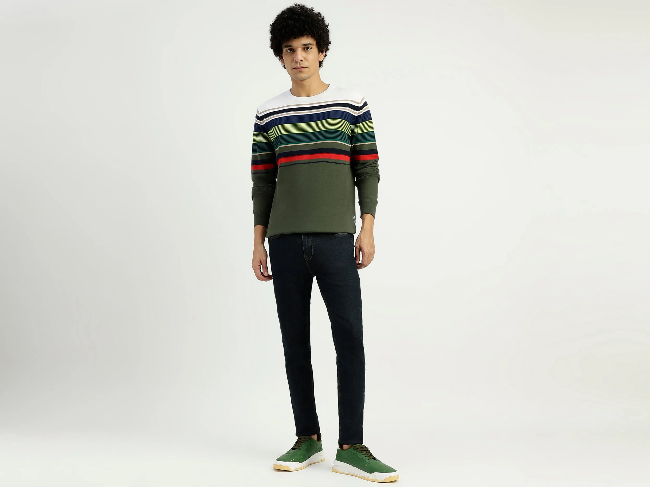 Solid Mid Rise Jeans