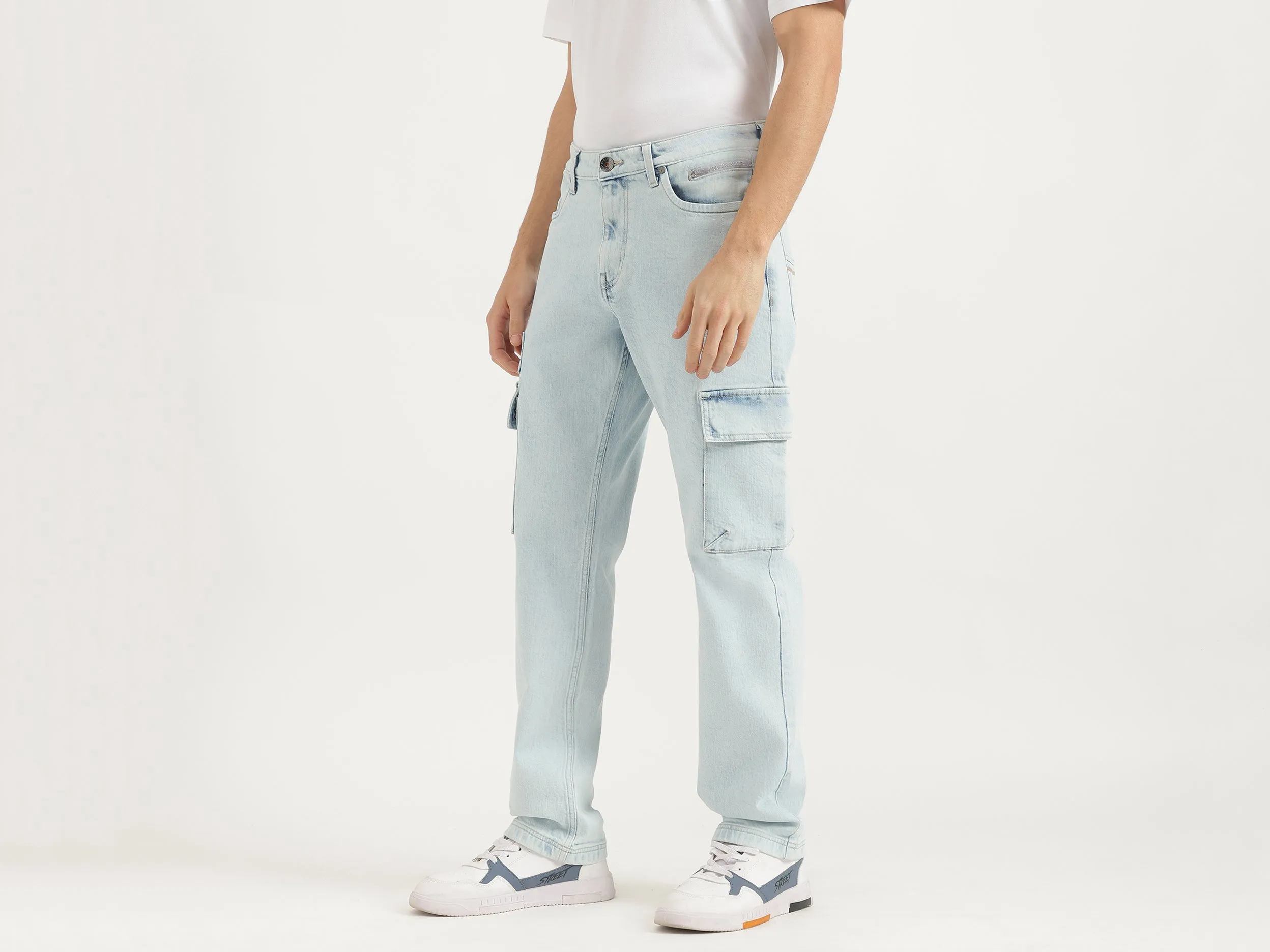 Solid Relaxed Fit Jeans