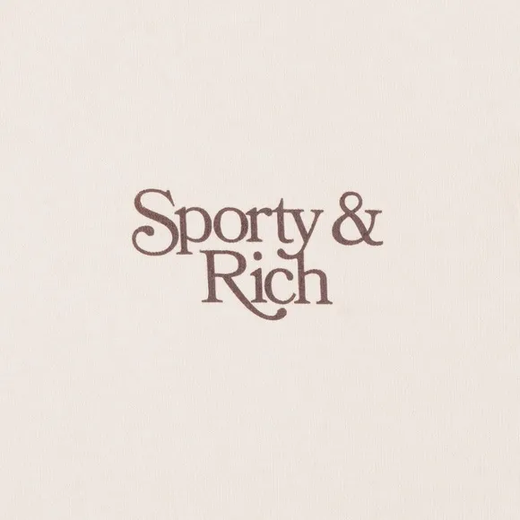 Sporty &amp; Rich Bardot V-Neck Vest - Cream/Chocolate