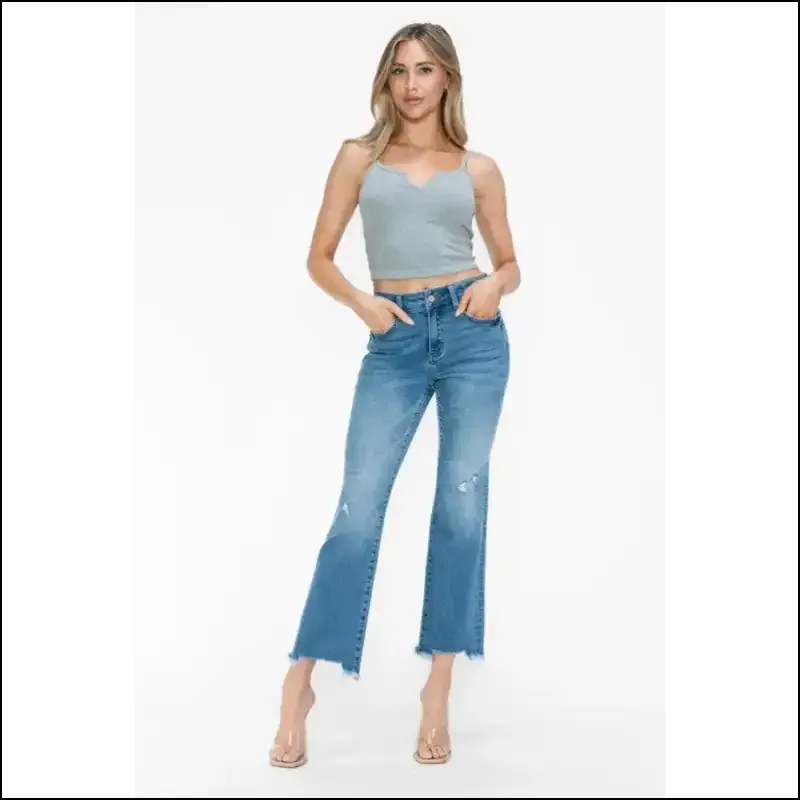 Strut in Style with Needful Things Raw Hem Distressed Jeans - Look Badass!